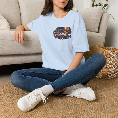 Backwater Outfitters Fishing T-Shirt — American Flag Bass Graphic
