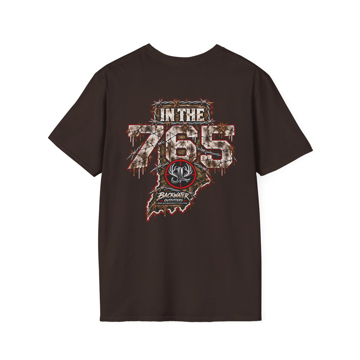 James Luker in the 765 t shirt by Backwater Graphic T-Shirt Printify