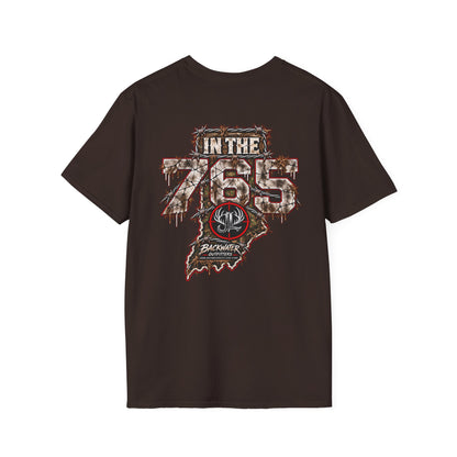 James Luker in the 765 t shirt by Backwater Graphic T-Shirt Printify