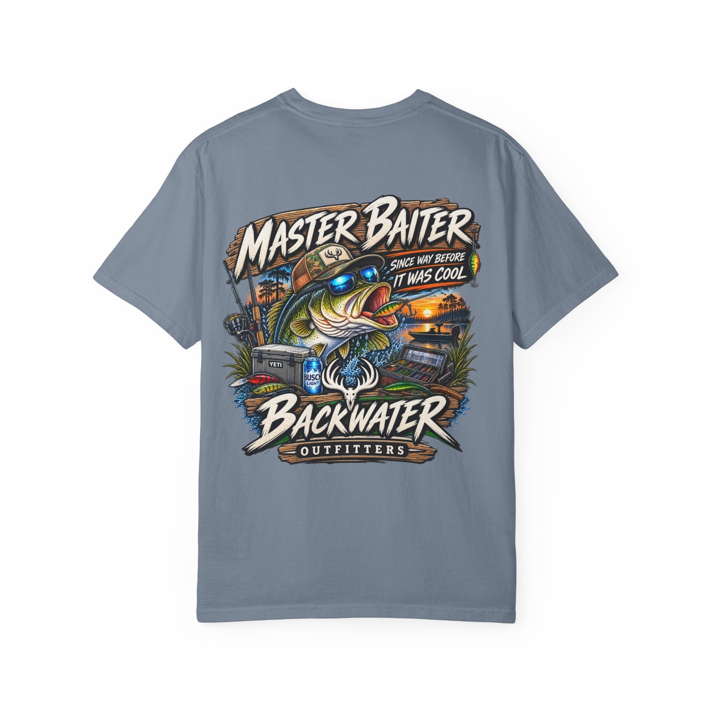 Master Baiter Backwater Outfitters Fishing T-Shirt