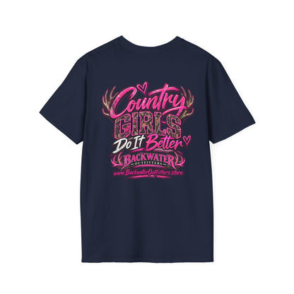 Women Country Girls Do It Better Backwater Graphic T-Shirt Printify
