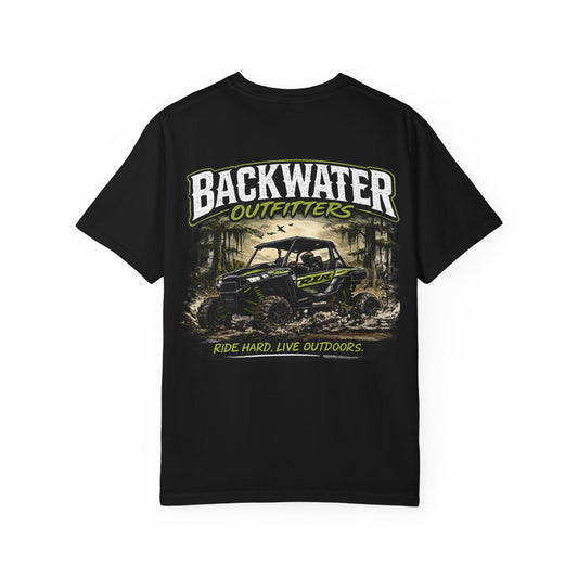 Backwater Outfitters Ride Hard, Live Outdoors T-Shirt