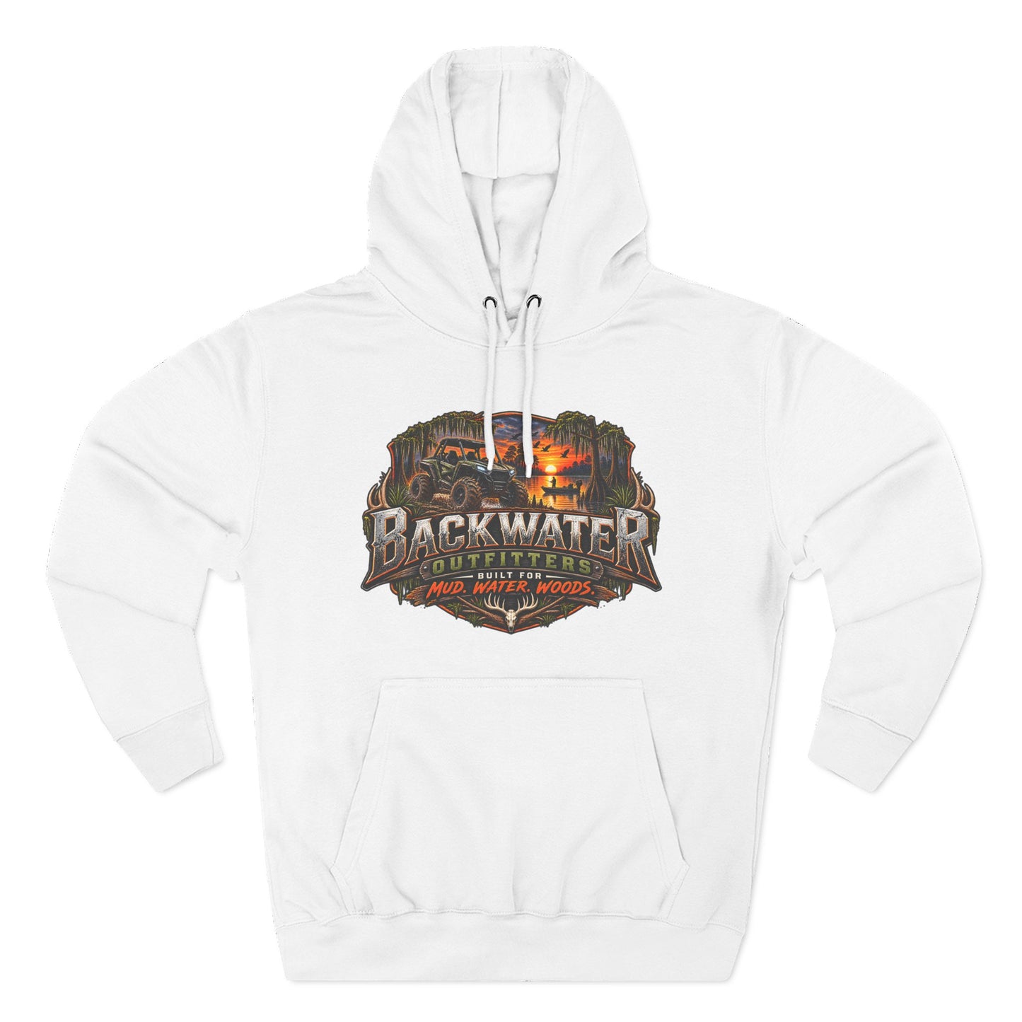 Backwater Outfitters Fishing Hoodie — "Master Baiter" Graphic Pullover