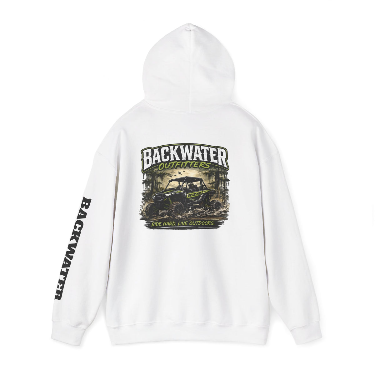 Backwater Outfitters Hoodie — Outdoor Off-Road Graphic Pullover Printify