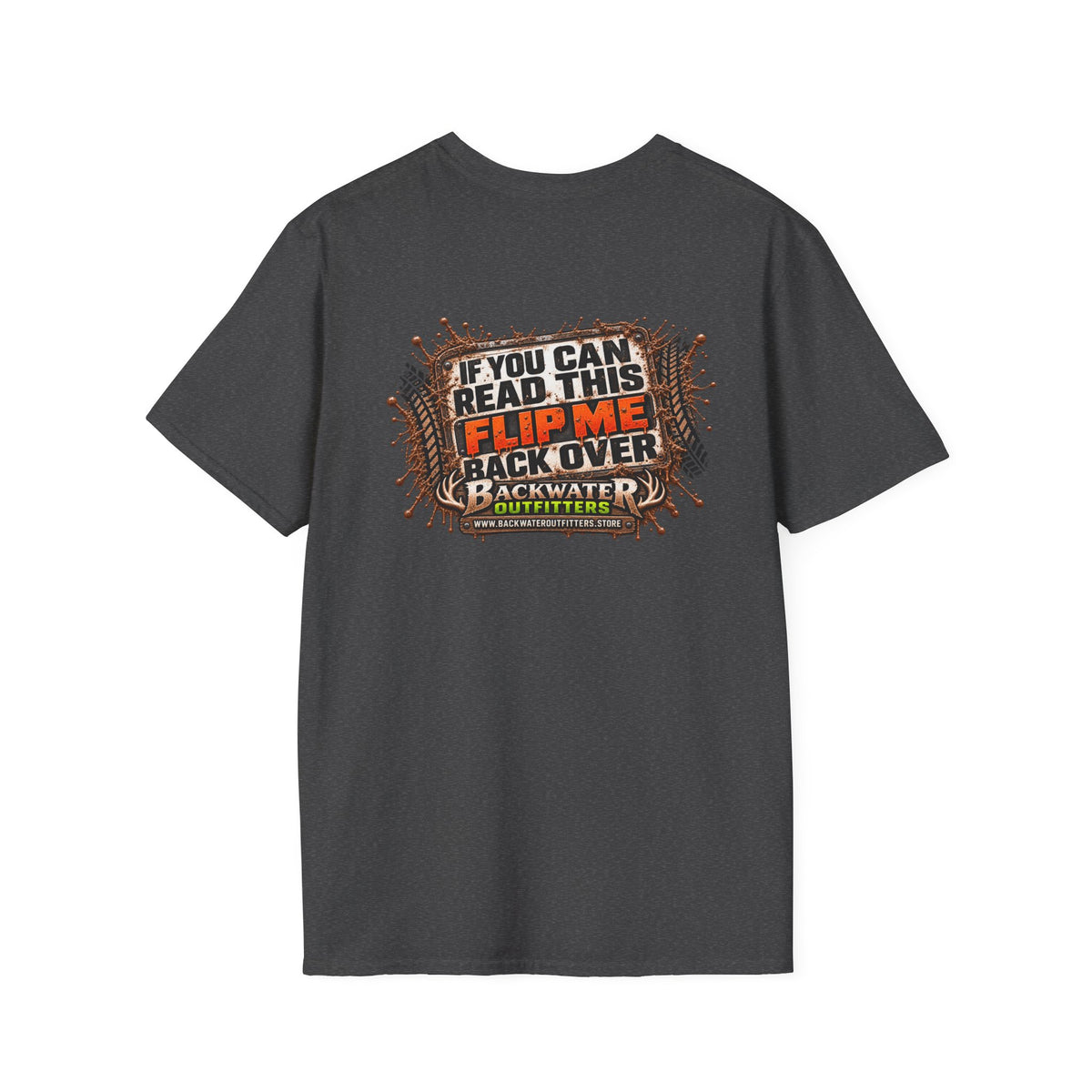 Buggy T-Shirt — 'If You Can Read This, Flip Me Back Over' Fishing Backwater Graphic Tee Printify