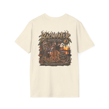 Backwater Outfitters Deer Hunting T-Shirt — Outdoor Hunting Graphic Tee Printify