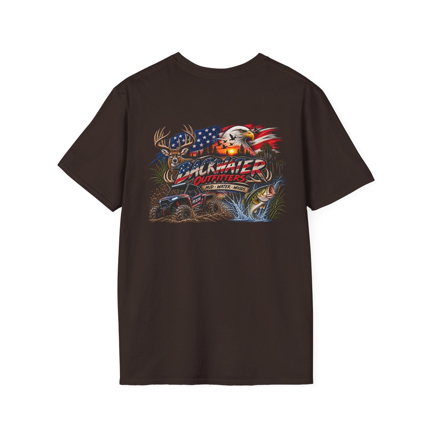 Pickup Truck American Flag T-Shirt — Badwater Offroad Graphic Tee