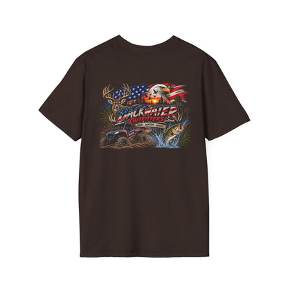 Pickup Truck American Flag T-Shirt — Badwater Offroad Graphic Tee