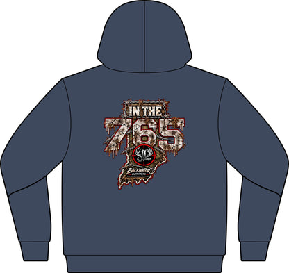 Camo Pullover Hoodie with Antler Monogram Emblem Printify