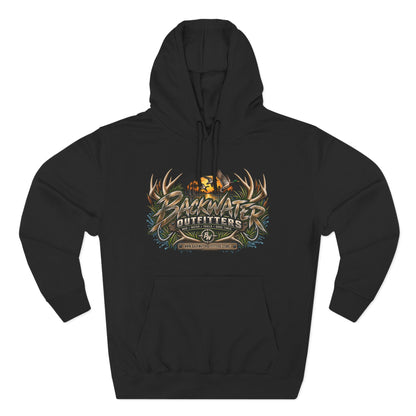 Backwater Outfitters Hoodie — Off‑Road Adventure Fleece Pullover Printify