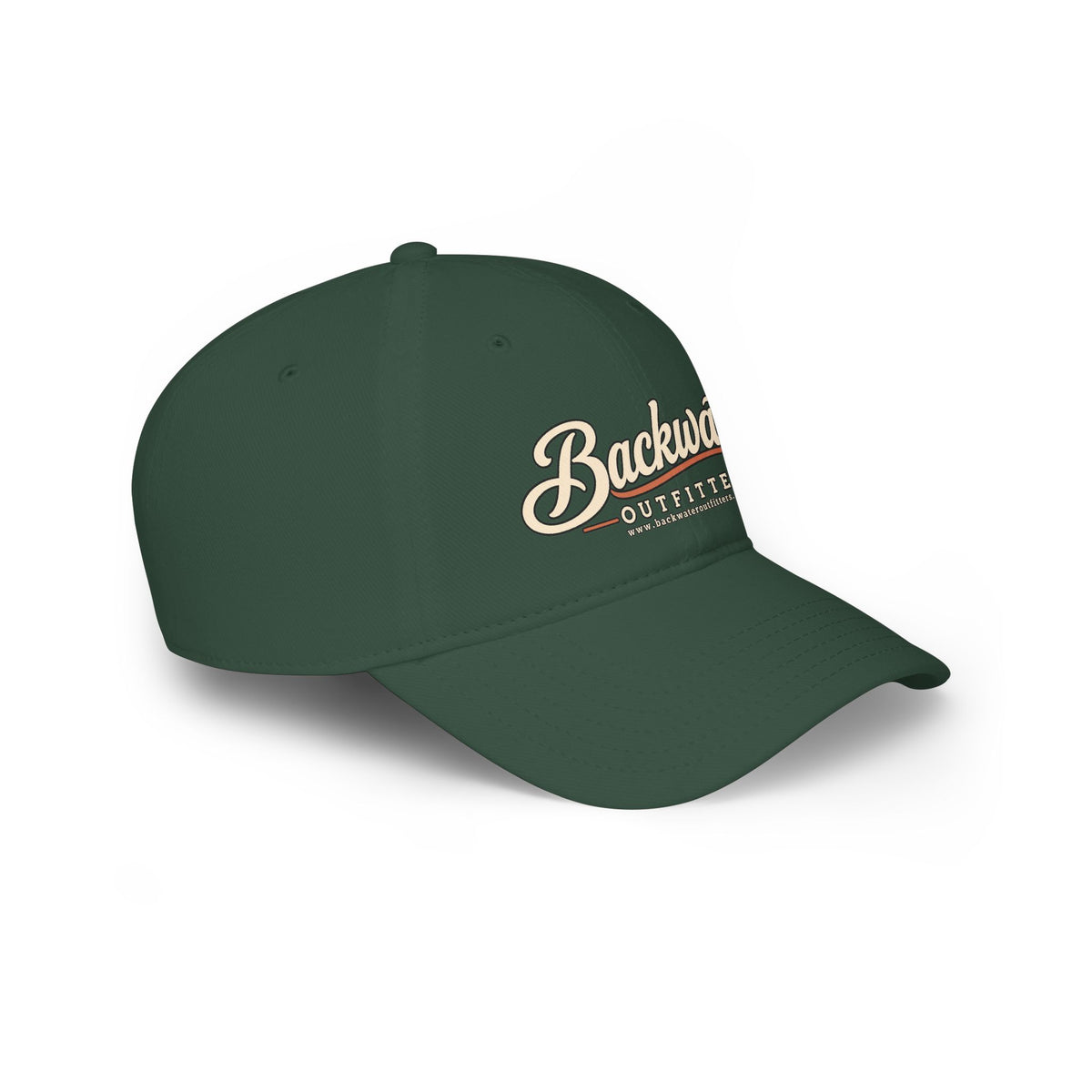 Backwater Outfitters Low Profile Baseball Cap – Retro Script Outdoor Hat