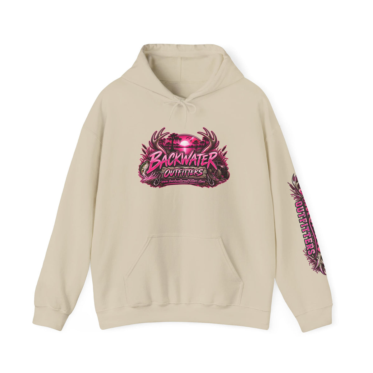 Girl Backwater Outfitters "Mud Looks Better Pink" Hoodie Printify