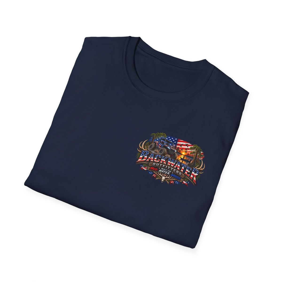Hooked on Backwater Fishing T-Shirt — Bass Angler Graphic Tee Printify
