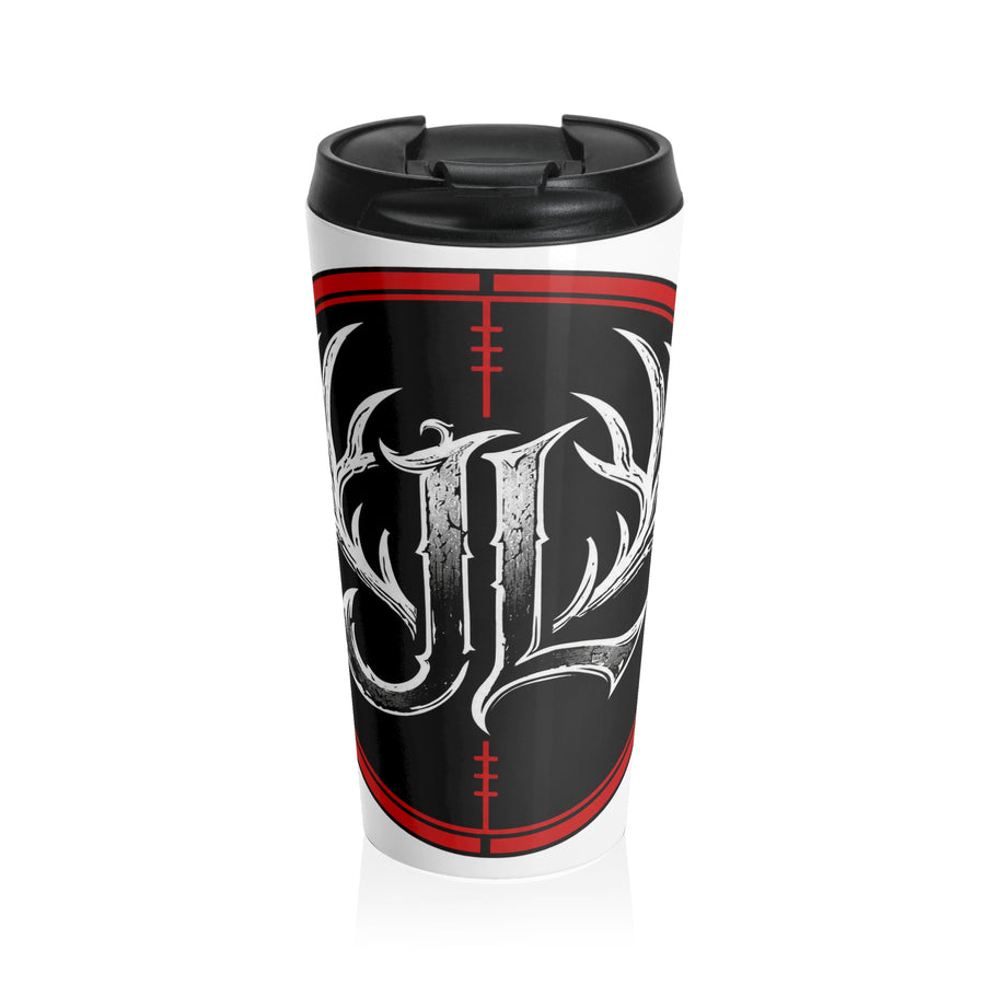 Hunting Antler Monogram Stainless Steel Travel Mug Printify