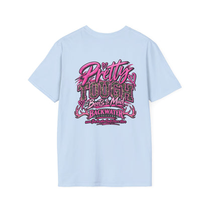 Women Backwater Outfitters "Pretty Tough" Fishing T-Shirt Printify