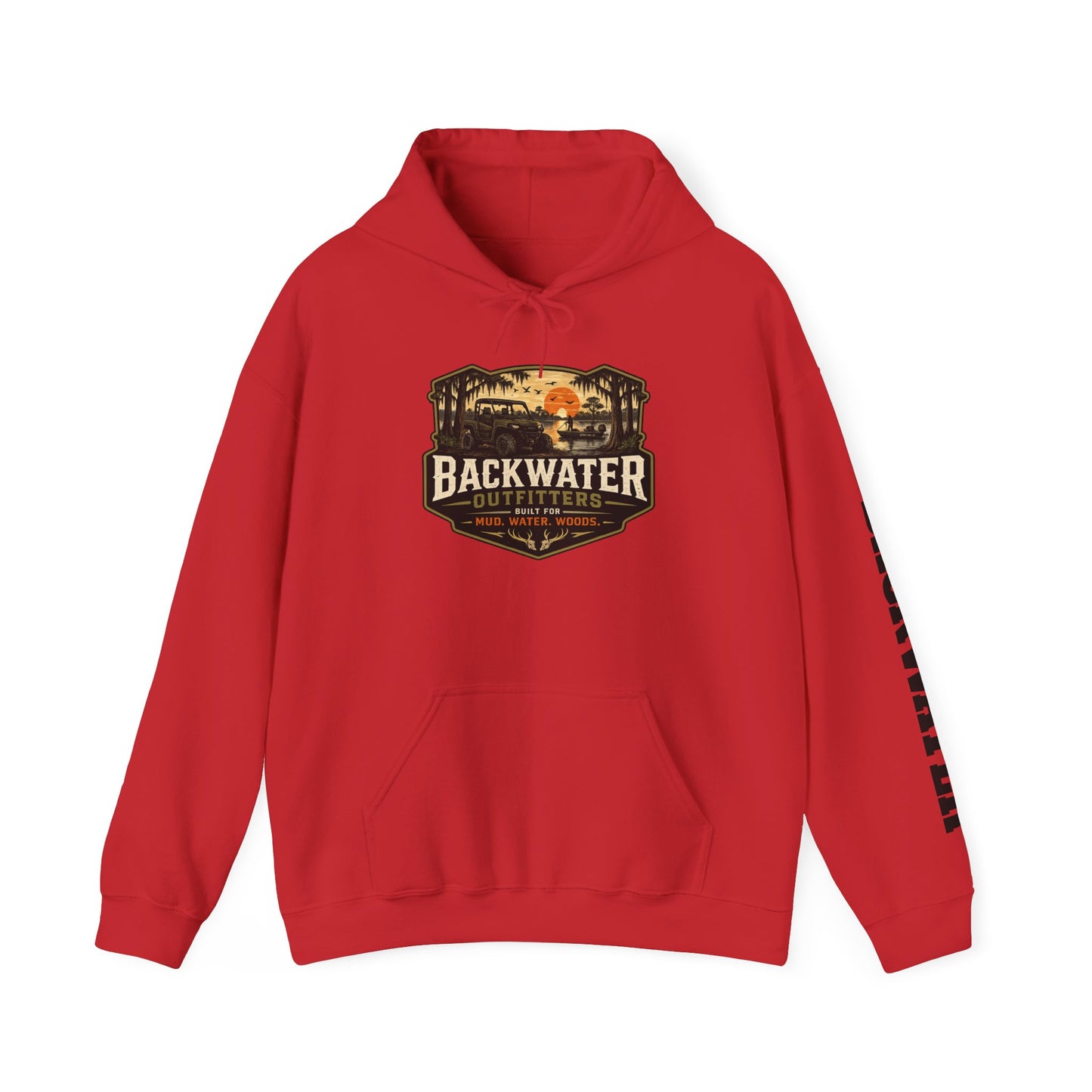 Backwater Outfitters Hoodie — Outdoor Off-Road Graphic Pullover